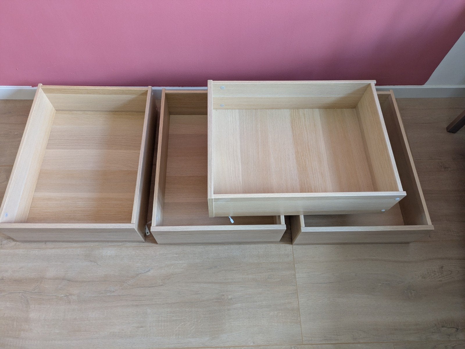 IKEA PAX Komplement lade, wit geglazuurd eikeneffect 50x58, Ophalen, 50 tot 100 cm, Zo goed als nieuw, 3 of 4 laden