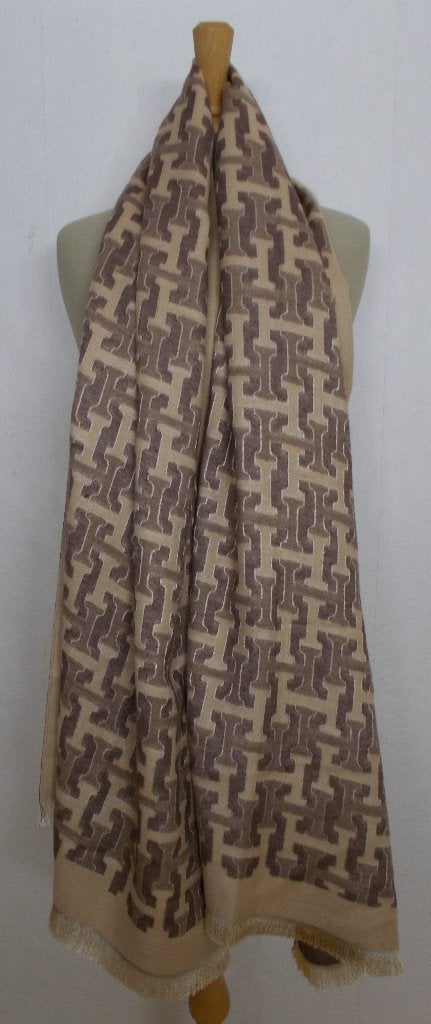 Bruine zachte cashmere feeling Italian design grote sjaal, Kleding | Dames, Mutsen, Sjaals en Handschoenen, Verzenden, Zo goed als nieuw