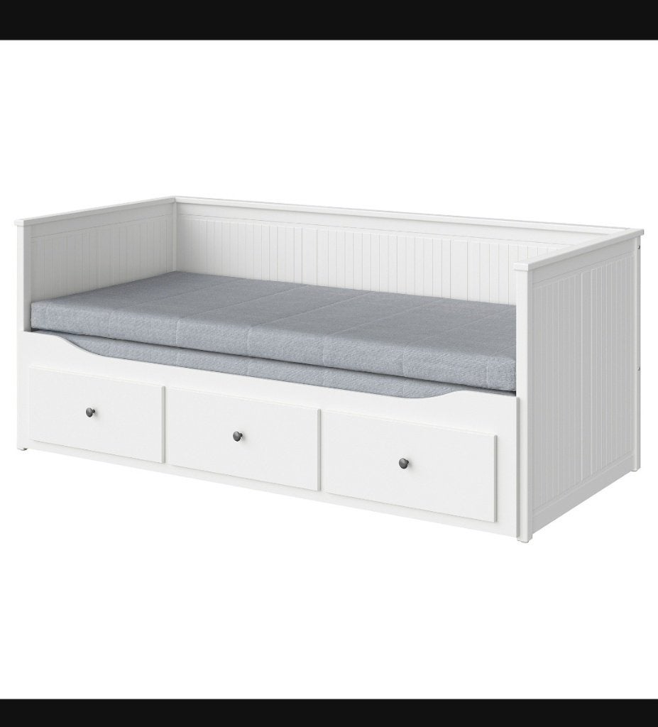 Hemnes uitschuifbaar bed, Ophalen, Gebruikt, Eenpersoons, Wit