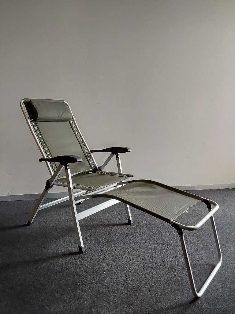 Human nature camping stoelen groen (2) met voetensteun., Caravans en Kamperen, Ophalen, Zo goed als nieuw, Campingstoel