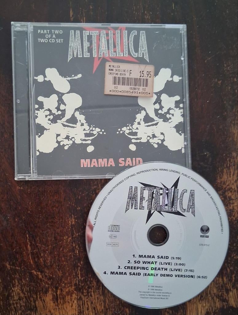 Metallica - Mama Said CD Single (Part Two of a Two CD Set), Ophalen of Verzenden, Gebruikt