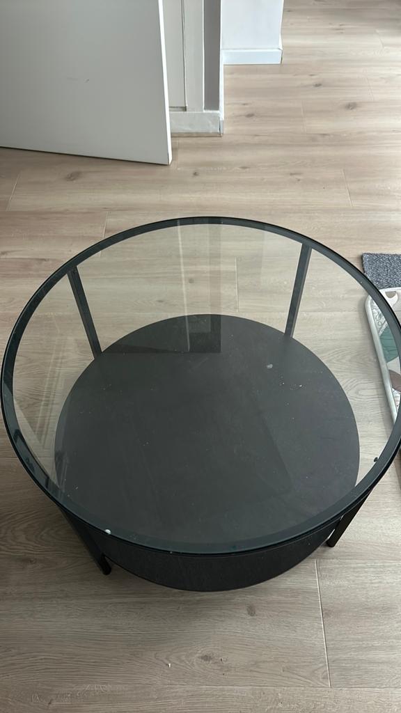 Glazen tafel te koop, Ophalen, 100 tot 150 cm, 50 tot 100 cm, Zo goed als nieuw