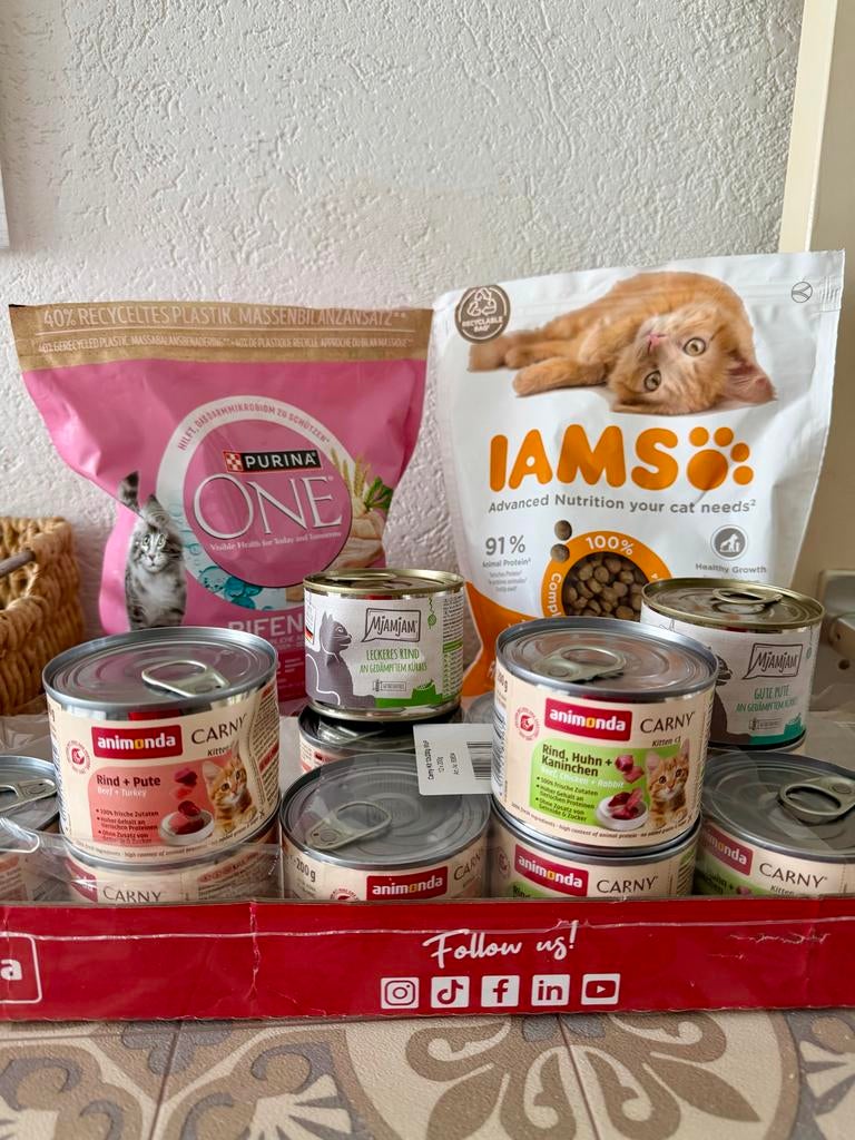 Kittenvoer: Purina, IAMS, Carny/Animonda, Mjamjam, Ophalen of Verzenden, Kat