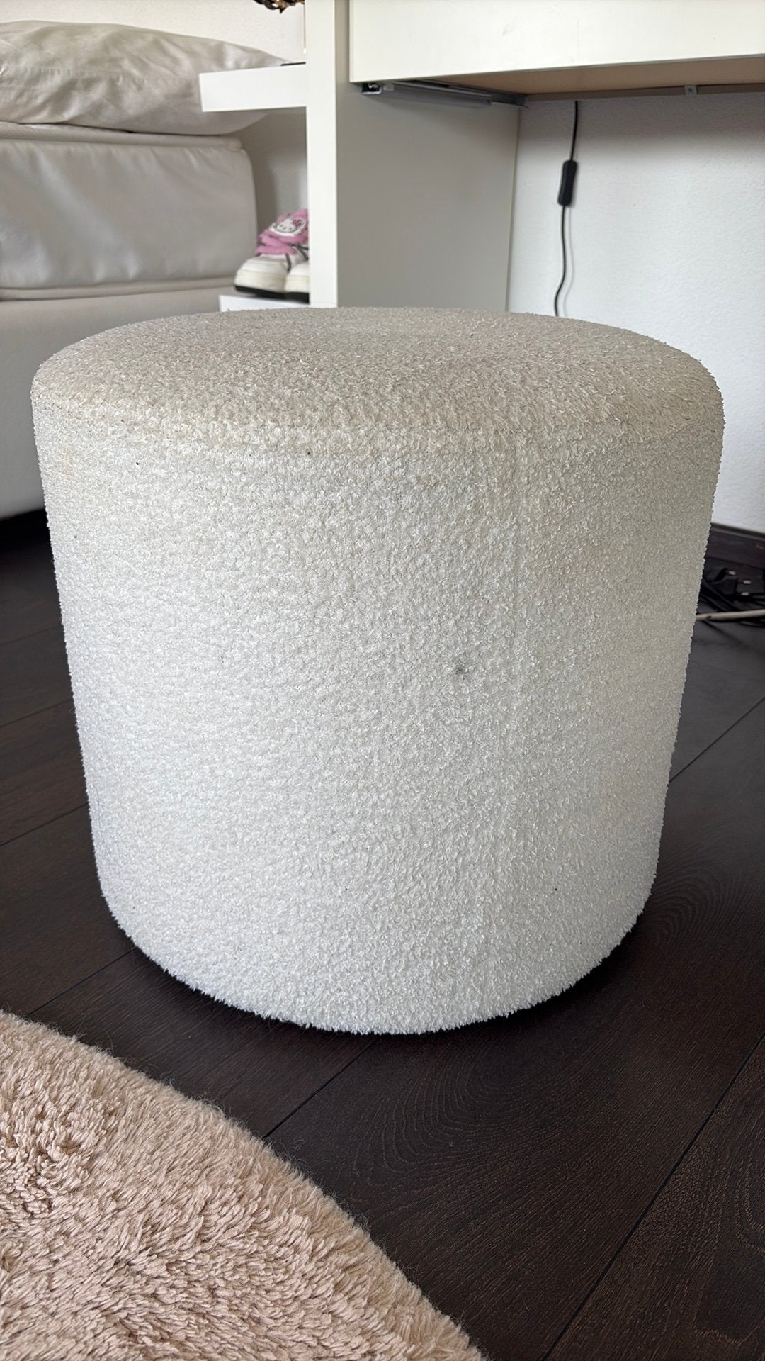 Teddy poef, Ophalen, Zo goed als nieuw, Rond, Minder dan 50 cm