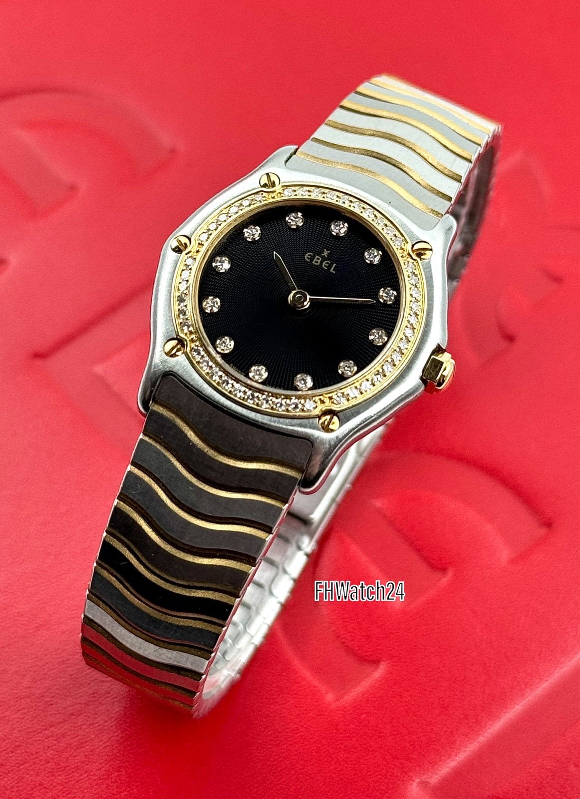 Ebel Sportwave Classic Lady Staal / Goud Diamonds 1090124., Overige merken, Staal, Staal, Polshorloge
