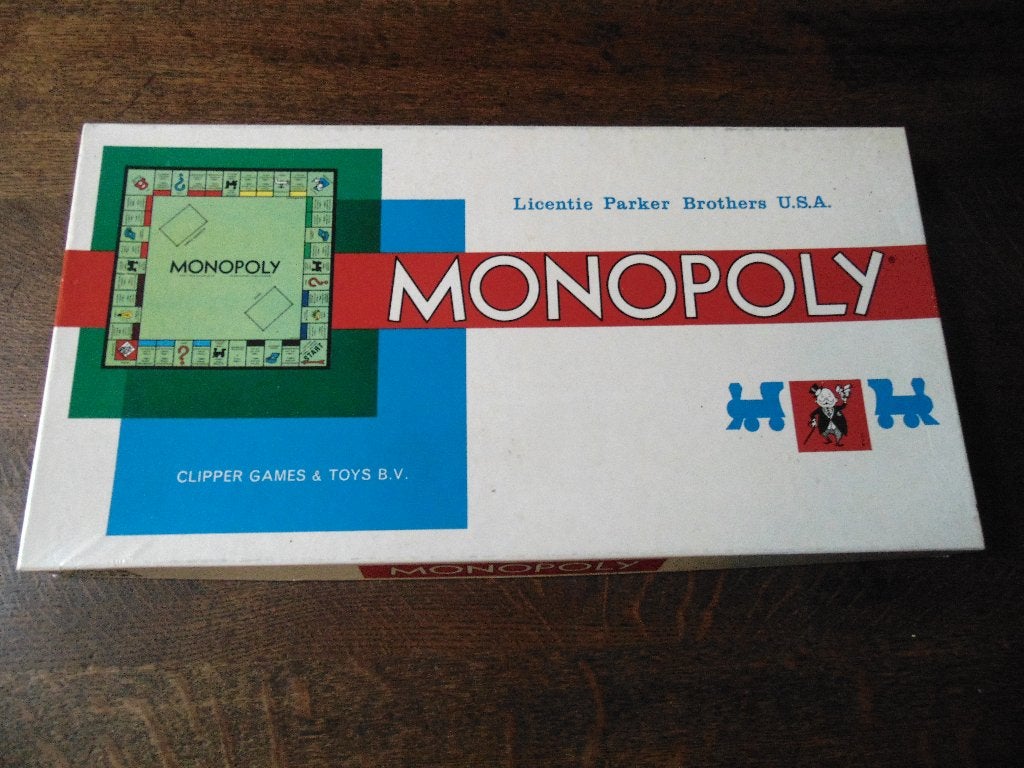 Vintage Monopoly Spel van Clipper, Vijf spelers of meer, Ophalen of Verzenden, Gebruikt, Clipper