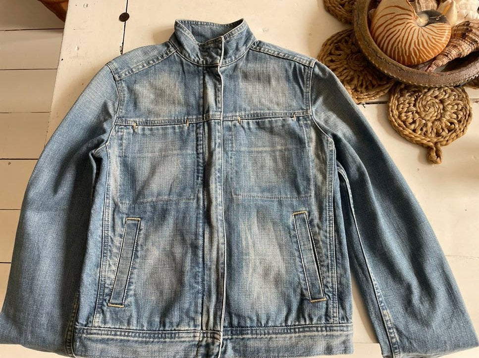 Vintage Spijkerjas Maat S/M, Ophalen of Verzenden, Gedragen, Maat 36 (S), Blauw