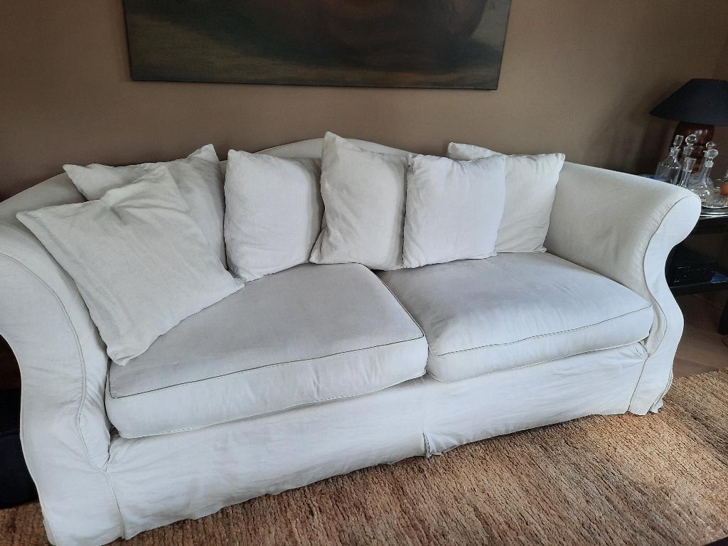 Prachtige luxe linnen kasteelbank, Huis en Inrichting, Ophalen, 250 tot 300 cm, 100 tot 125 cm, Zo goed als nieuw