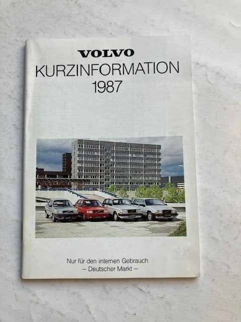 Volvo Kurzinformation 1986 - Technische gegevens, Volvo, Zo goed als nieuw, Volvo, Ophalen of Verzenden