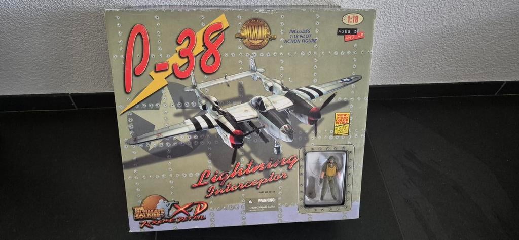 P-38 Lightning Interceptor Bouwpakket, Overige merken, Gebruikt, Ophalen of Verzenden, Groter dan 1:72