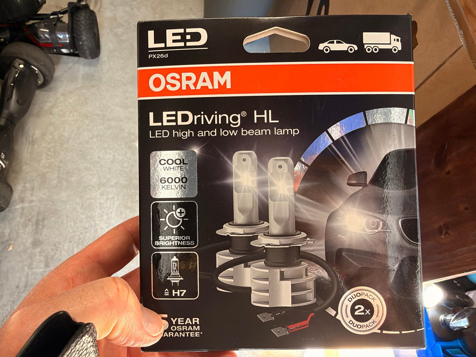 OSRAM H7 LEDriving HL lampen - Zo goed als nieuw!, Auto-onderdelen, Ophalen of Verzenden, Gebruikt, Universele onderdelen