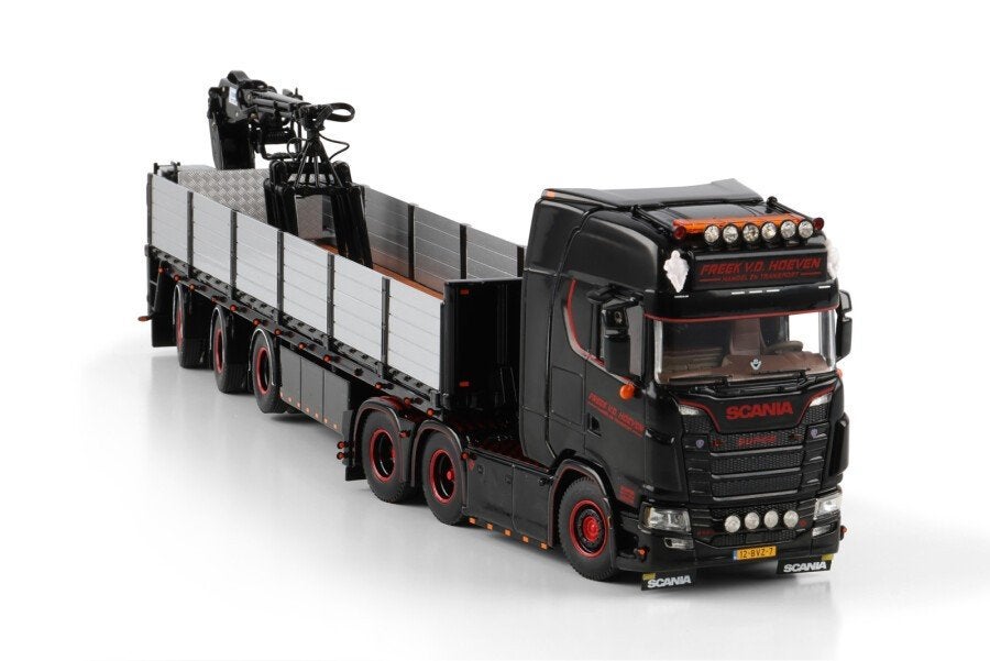 WSI SCANIA S HIGHLINE CS20H  BRICK TRAILER  FREEK V D HOEVEN, Hobby en Vrije tijd, Ophalen of Verzenden, Nieuw, Bus of Vrachtwagen