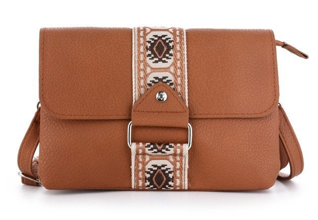 Nieuw cognac bruin pu leer tas handtas ibiza boho stijl, Ophalen of Verzenden, Nieuw, Bruin, Schoudertasje