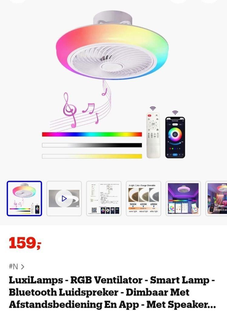 Plafond ventilator nieuw, Nieuw, Ophalen of Verzenden, A, Plafondventilator