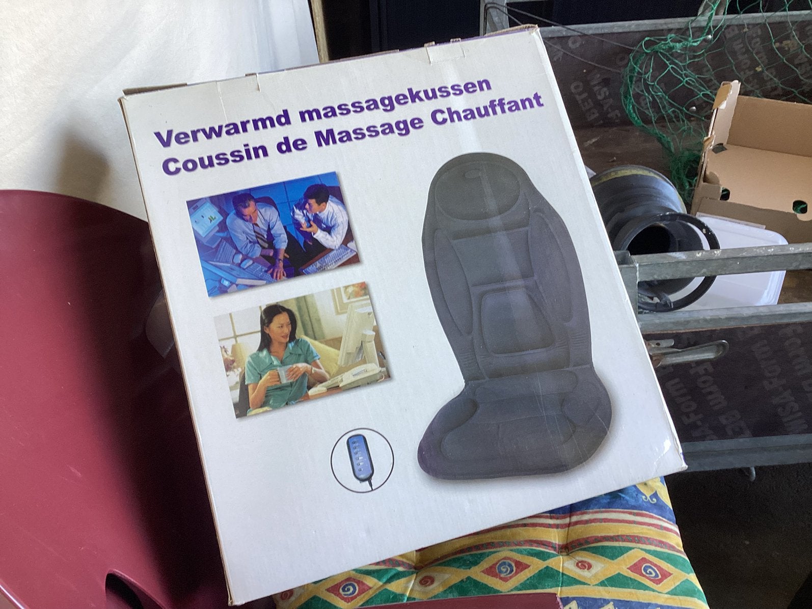 Verwarmd massage kussen, Ophalen of Verzenden, Zo goed als nieuw, Massagestoel of Kussen