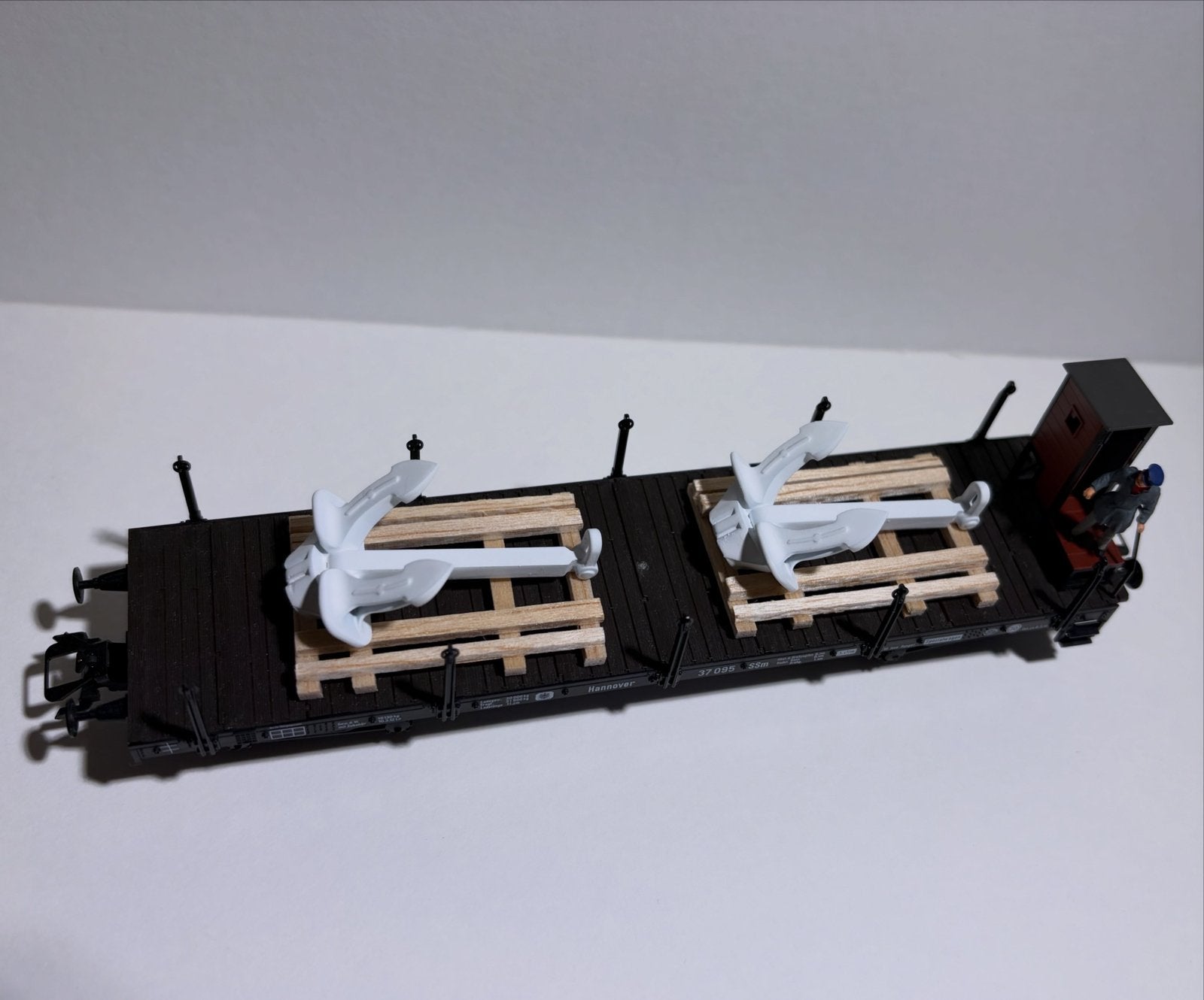 Zeer gedetailleerd 3D-geprint anker – H0 1:87, Verzenden, Zo goed als nieuw, Gelijkstroom of Wisselstroom, Overige merken