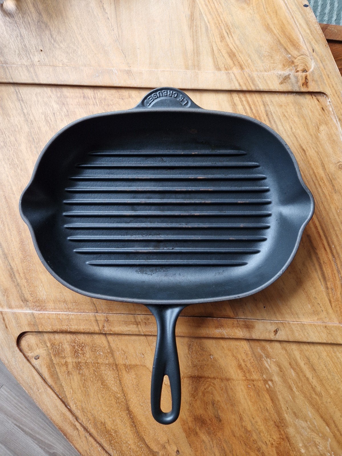 Le Creuset Gietijzeren Grillpan 32x22 cm - Zo goed als nieuw, Ophalen, Gietijzer, Overige typen, Le Creuset