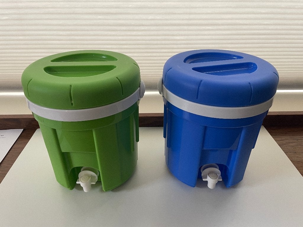 D740 Eda Fontaine 4 liter drankdispenser Tapkraan Jerrycan, Ophalen of Verzenden, Gebruikt