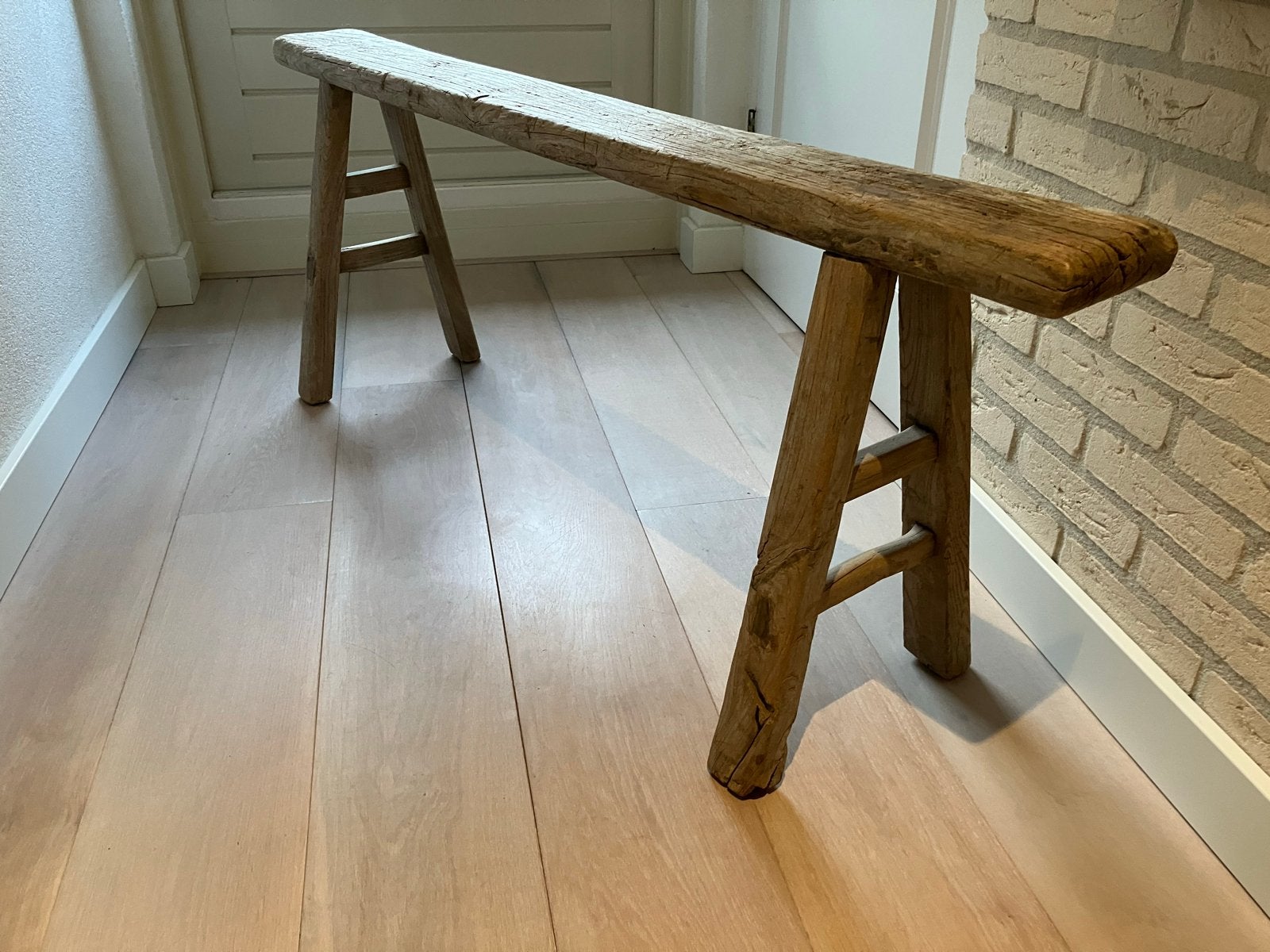 Rustieke houten bank - 130 cm lang, Ophalen
