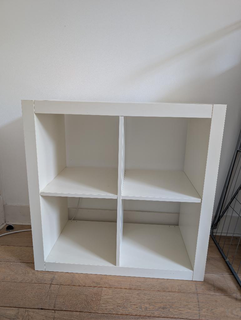 Ikea Kallax white storage unit 2x2, Huis en Inrichting, Kasten | Boekenkasten, Ophalen, Gebruikt, 50 tot 100 cm, Minder dan 100 cm