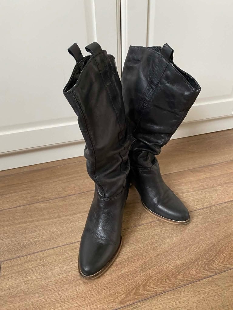 Hoge hakken laarzen, Kleding | Dames, Schoenen, Hoge laarzen, Zwart, Ophalen of Verzenden, Gedragen
