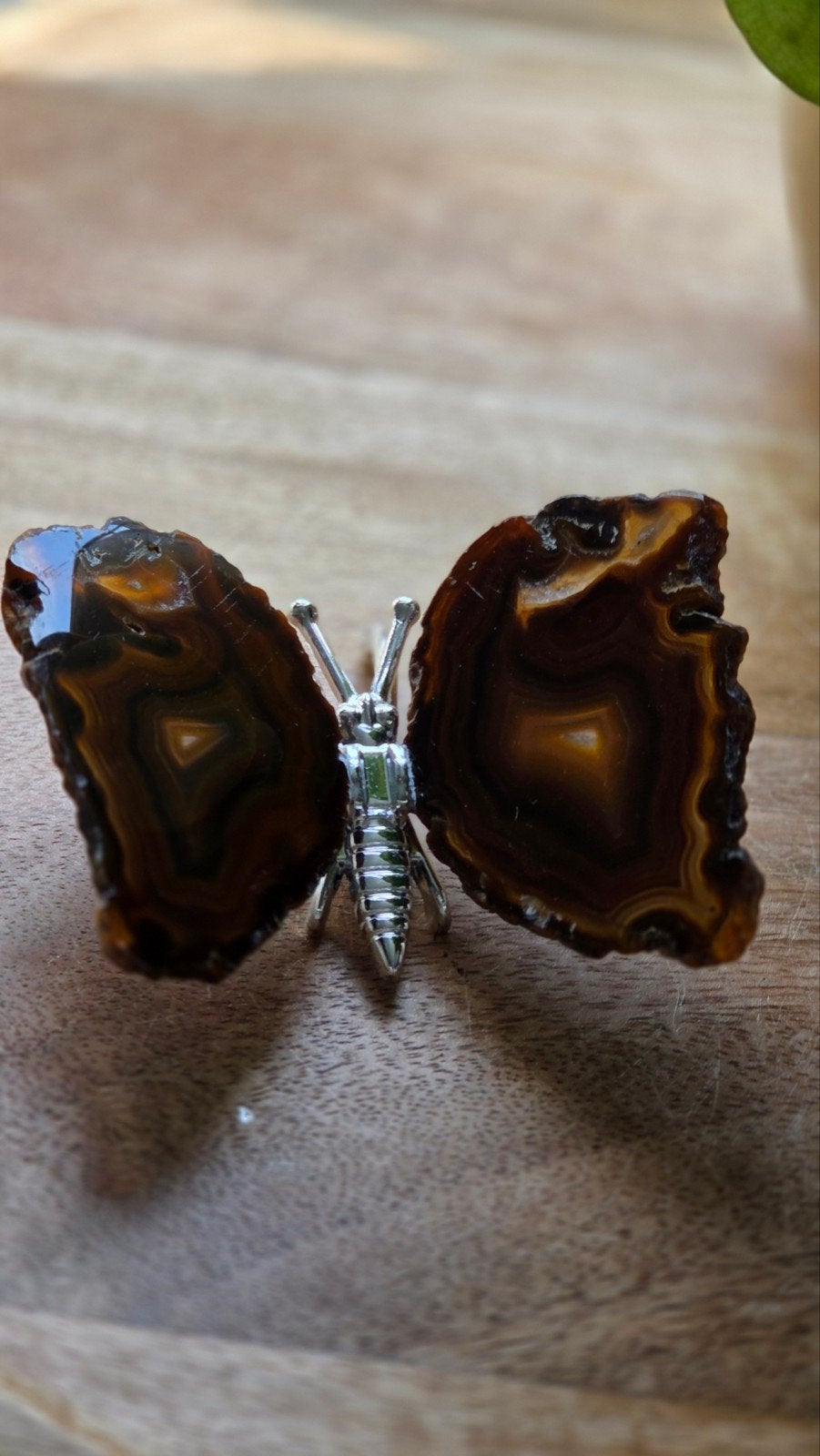 Agaat Vlinder - Decoratief object van natuursteen, Ophalen of Verzenden