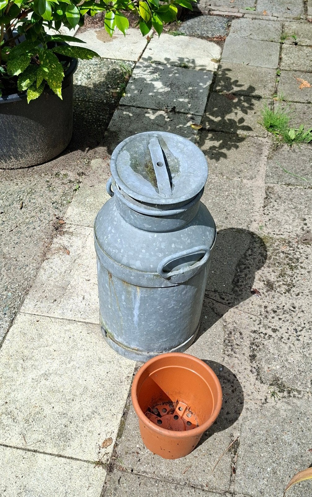 Melkbus zink 58cm hoog zware uitvoering, Ophalen, Rond, Metaal