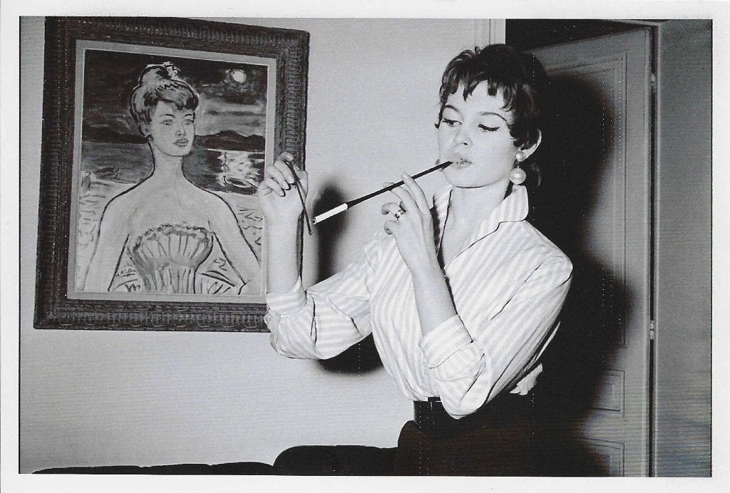 Filmsterren (ansicht)kaart Brigitte Bardot 1955, Verzenden, 1940 tot 1960, Ongelopen, Sterren en Beroemdheden