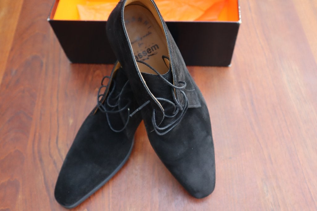 Heren Magnanni veter enkel boots zwart suède maat 44 zgan, Kleding | Heren, Schoenen, Zwart, Nieuw, Ophalen of Verzenden, Magnanni