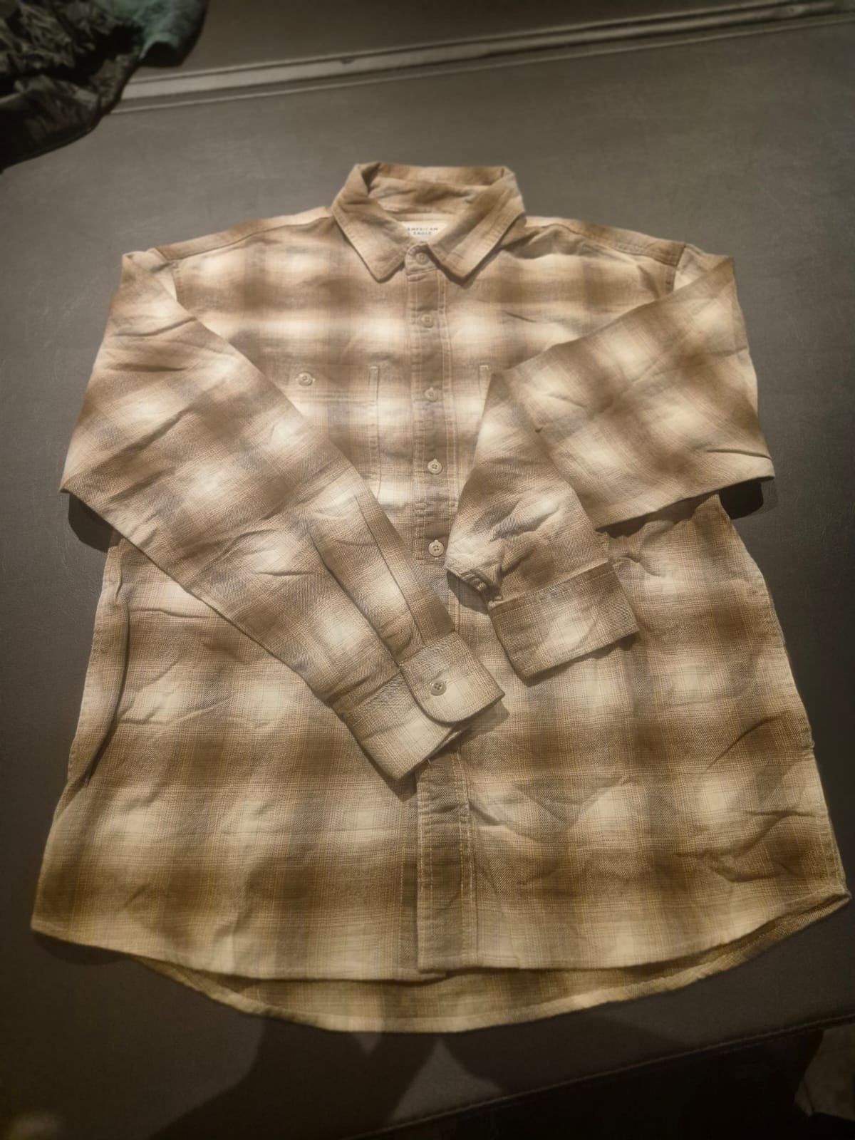 American Eagle geruit overhemd - Relaxed Fit, Kleding | Heren, Bruin, Verzenden, Halswijdte 38 (S) of kleiner, American Eagle