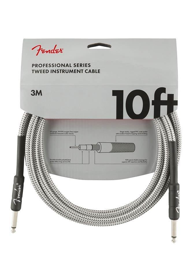 Fender Gitaarkabel Professional White Tweed 3 Meter, Muziek en Instrumenten, Kabels en Stekkers, ., Nieuw, Ophalen of Verzenden