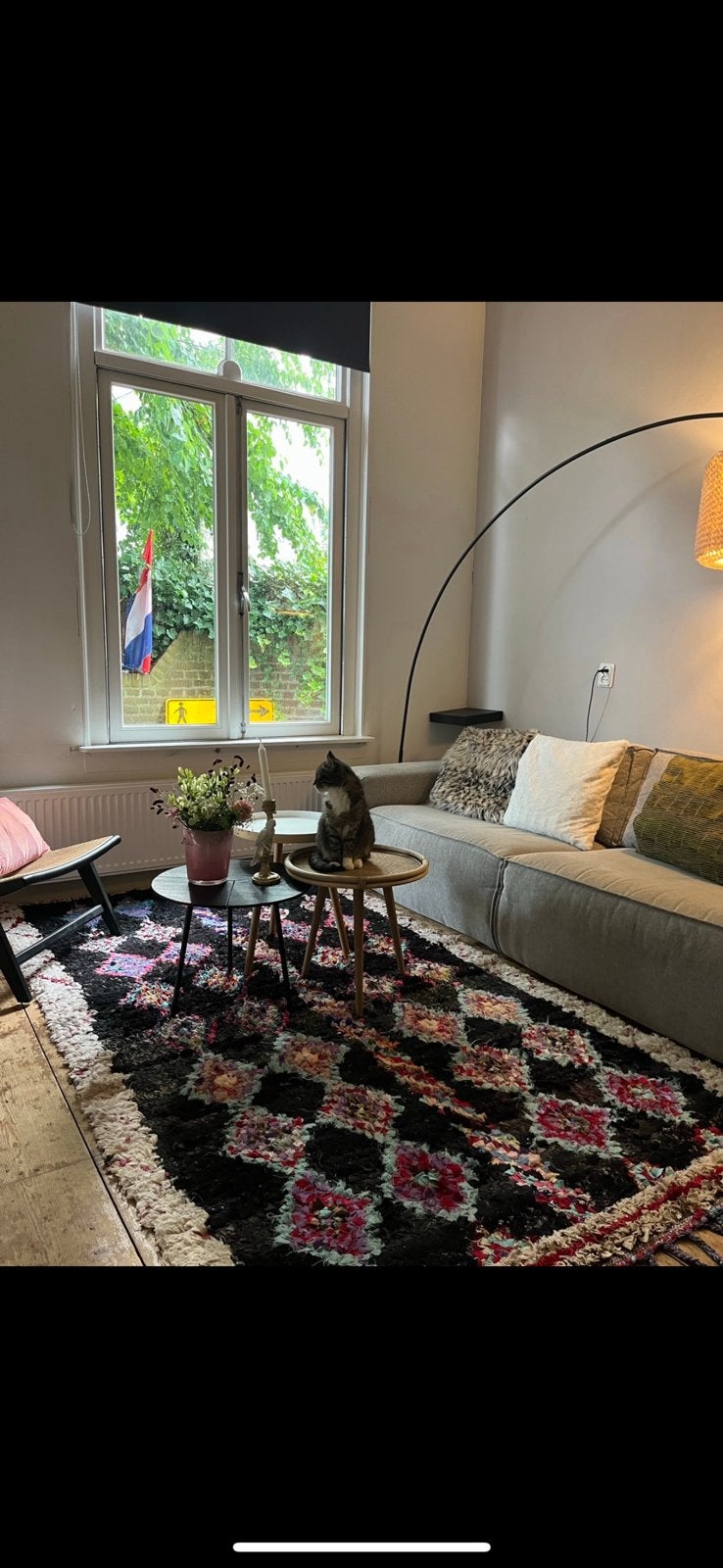 Kleurrijk kleed berber 265x140, Huis en Inrichting, Ophalen, Zo goed als nieuw, Tapijt