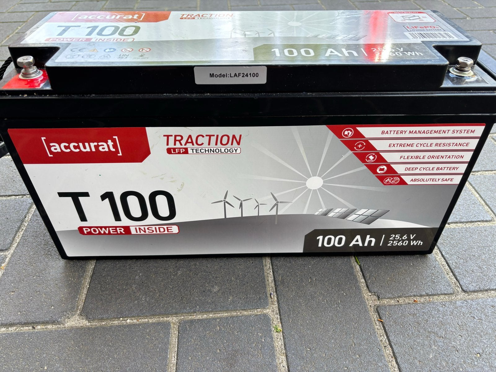 Accurat T100 LiFePO4 Accu 100Ah 25.6V 2560Wh, Ophalen, Nieuw