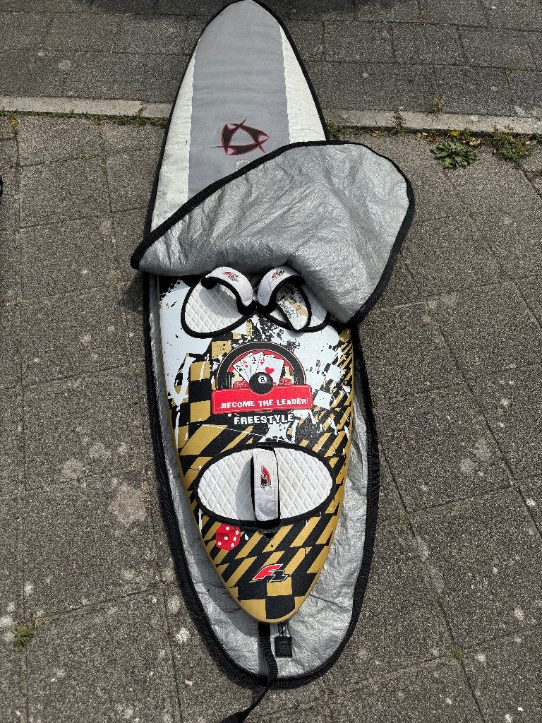 Windsurf set compleet- Freestyle, Watersport en Boten, Windsurfen, Ophalen, Gebruikt, 3.5 tot 5 m², Minder dan 250 cm