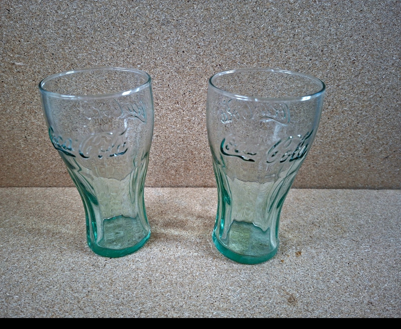 Vintage - Set van 2 Coca-Cola glazen - Georgia Green, Ophalen of Verzenden