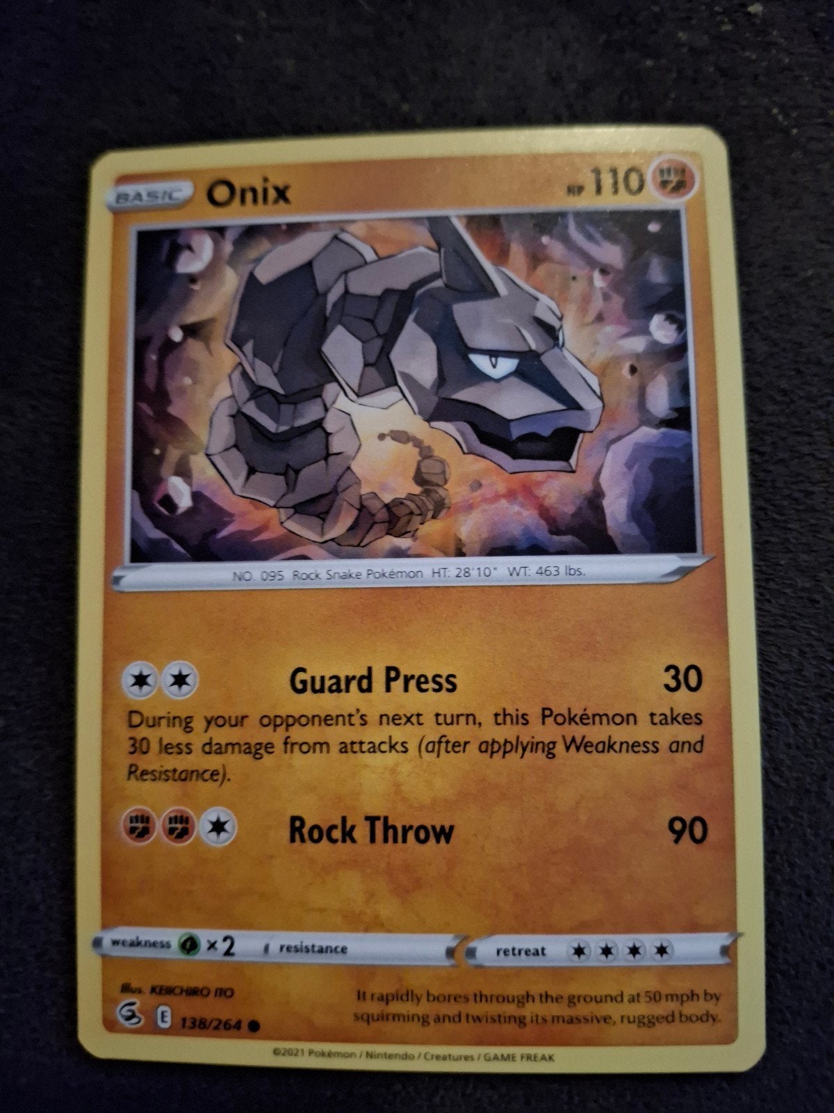 Pokémon kaarten: Onix en Galarian Farfetch'd, Ophalen of Verzenden, Gebruikt, Losse kaart