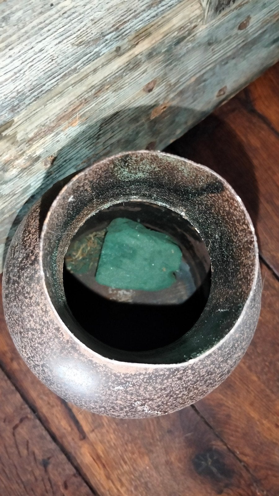 Brocante metalen grote vaas, Ophalen of Verzenden