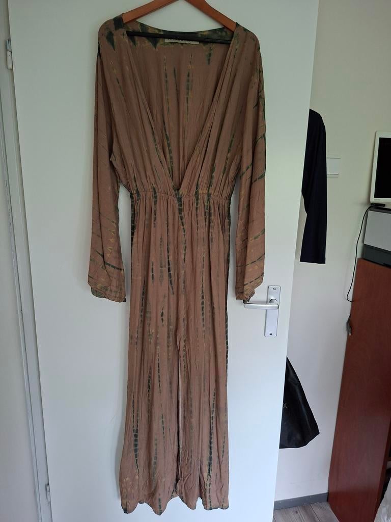 Jutka & Riska boho jurk One Size (tot maat 44), Jutka & Riska, Bruin, Maat 42/44 (L), Ophalen of Verzenden