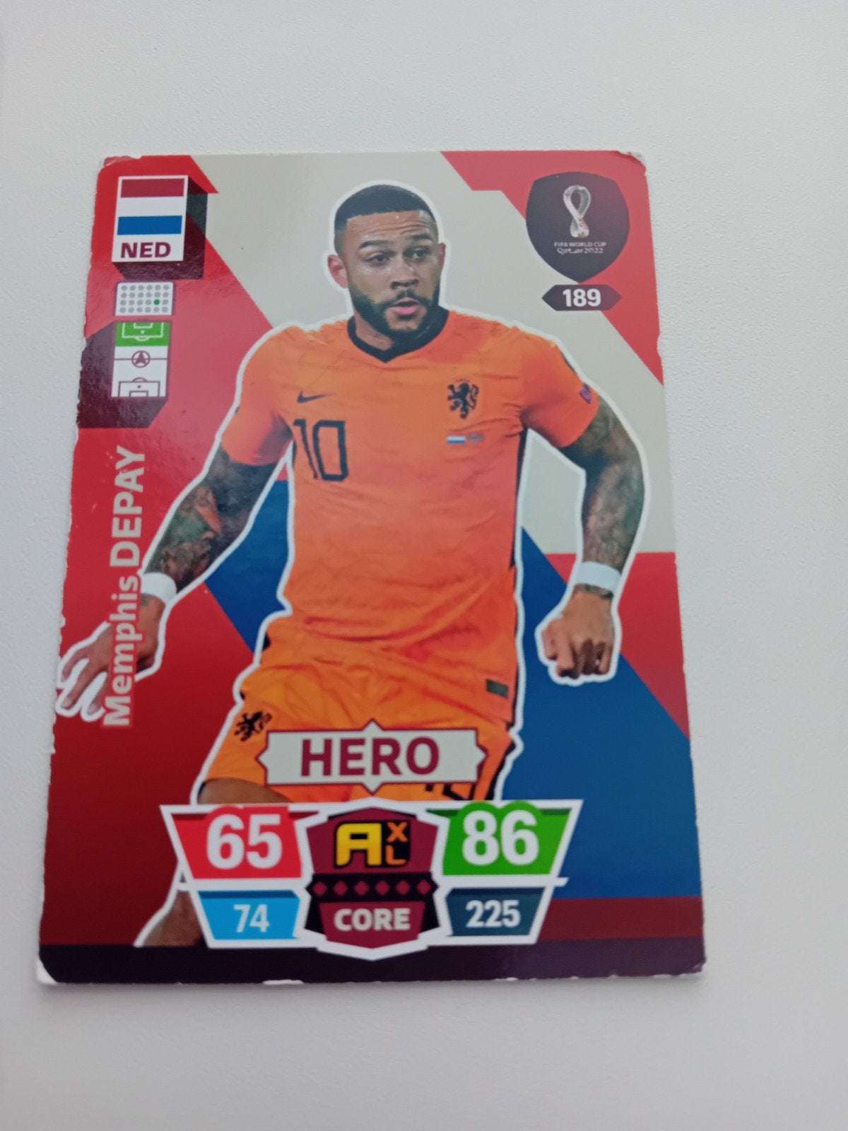 Voetbal kaartje depay panini adrenalyn, Ophalen of Verzenden, Zo goed als nieuw, Plaatje