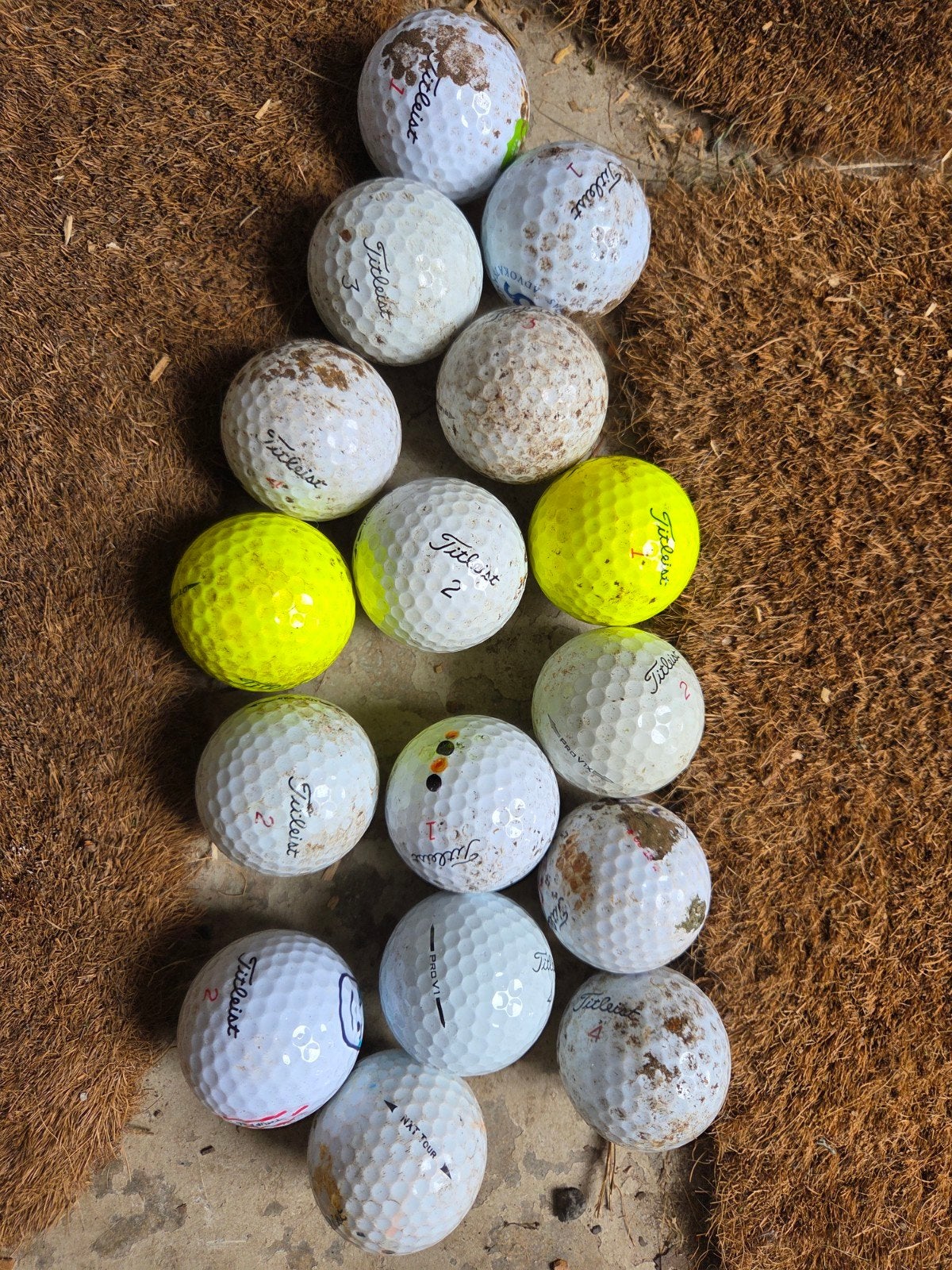 124 gebruikte golfballen Titleist Gallaway Pinnacle etc, Ophalen of Verzenden, Gebruikt, Bal(len)