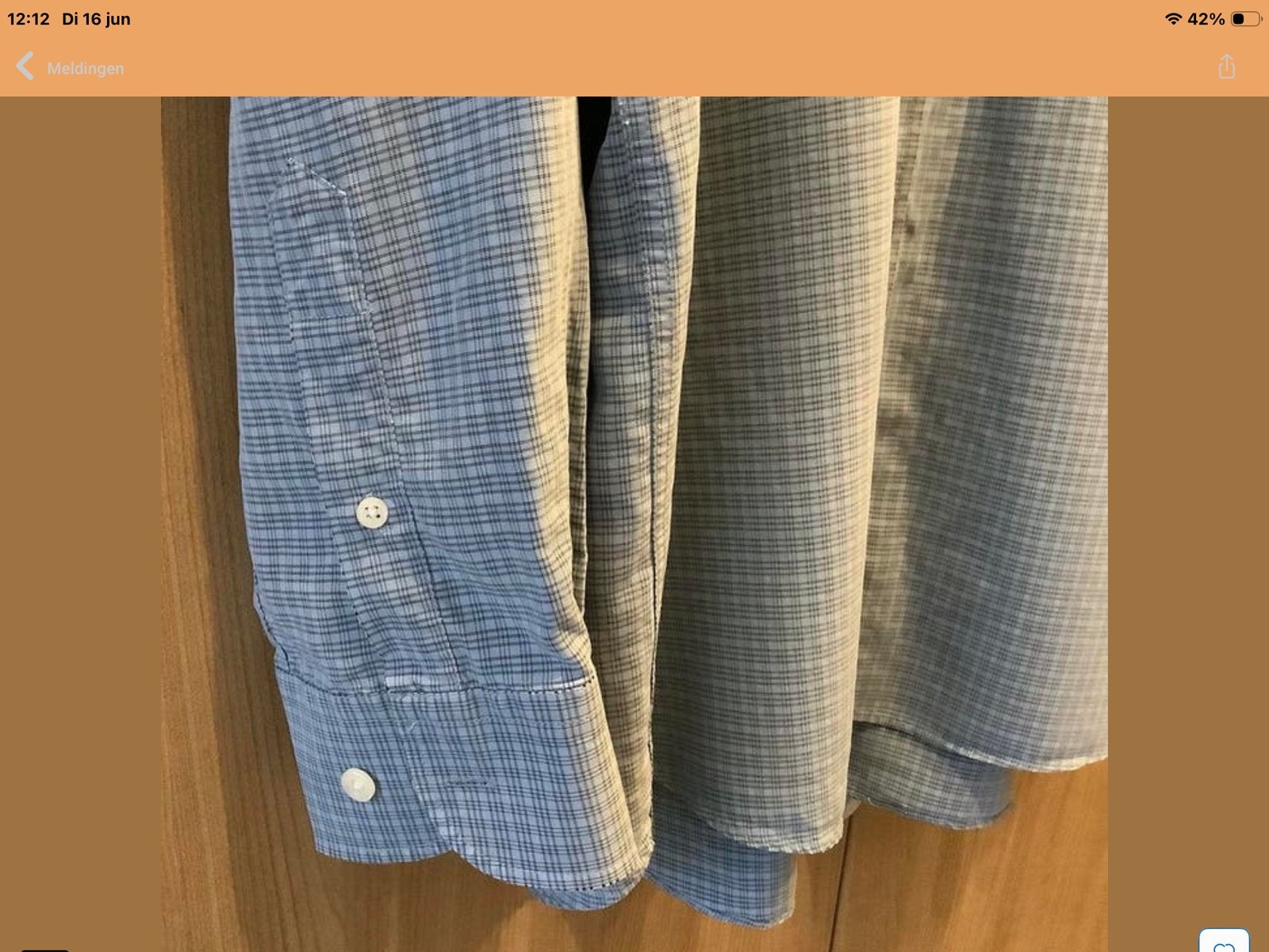 Canda heren overhemd XL 43/44, blauw geruit, Verzenden, Nieuw, Blauw, Halswijdte 43/44 (XL)