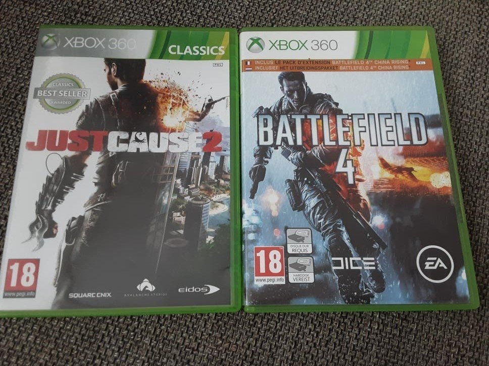 Xbox 360 games: Battlefield 4 & Just Cause 2, Spelcomputers en Games, Games | Xbox 360, Online, Vanaf 18 jaar, Shooter, Ophalen of Verzenden