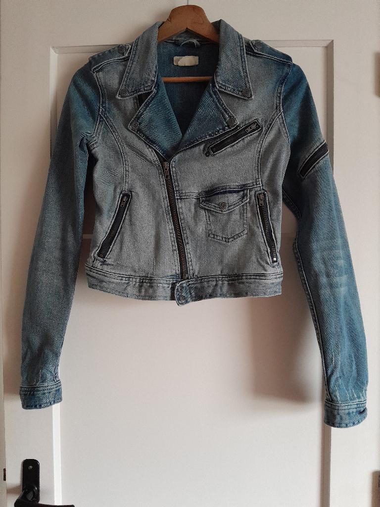 ~ Stoere Spijkerjas, Kleding | Dames, Jassen | Zomer, Ophalen of Verzenden, Gedragen, Maat 36 (S), Blauw