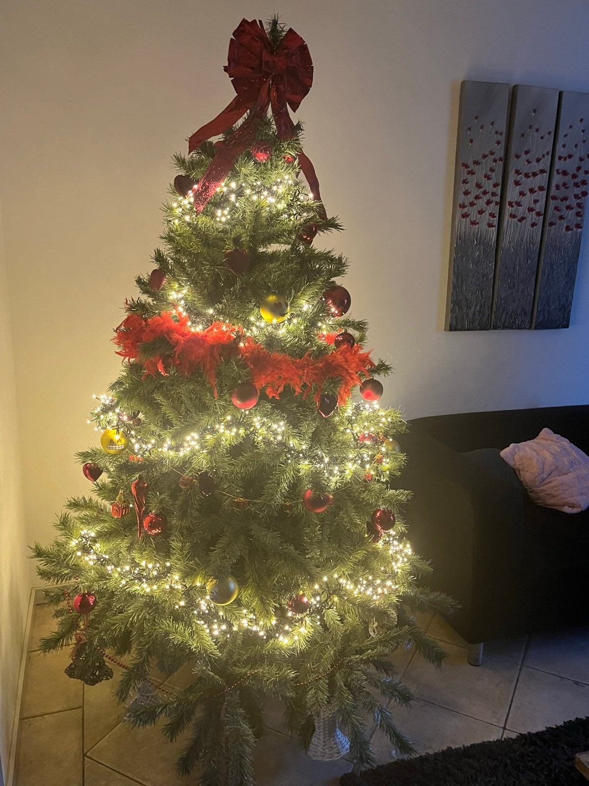 Kunstkerstboom verkoop zonder kerst accessoires, Diversen, Kerst, Ophalen, Gebruikt