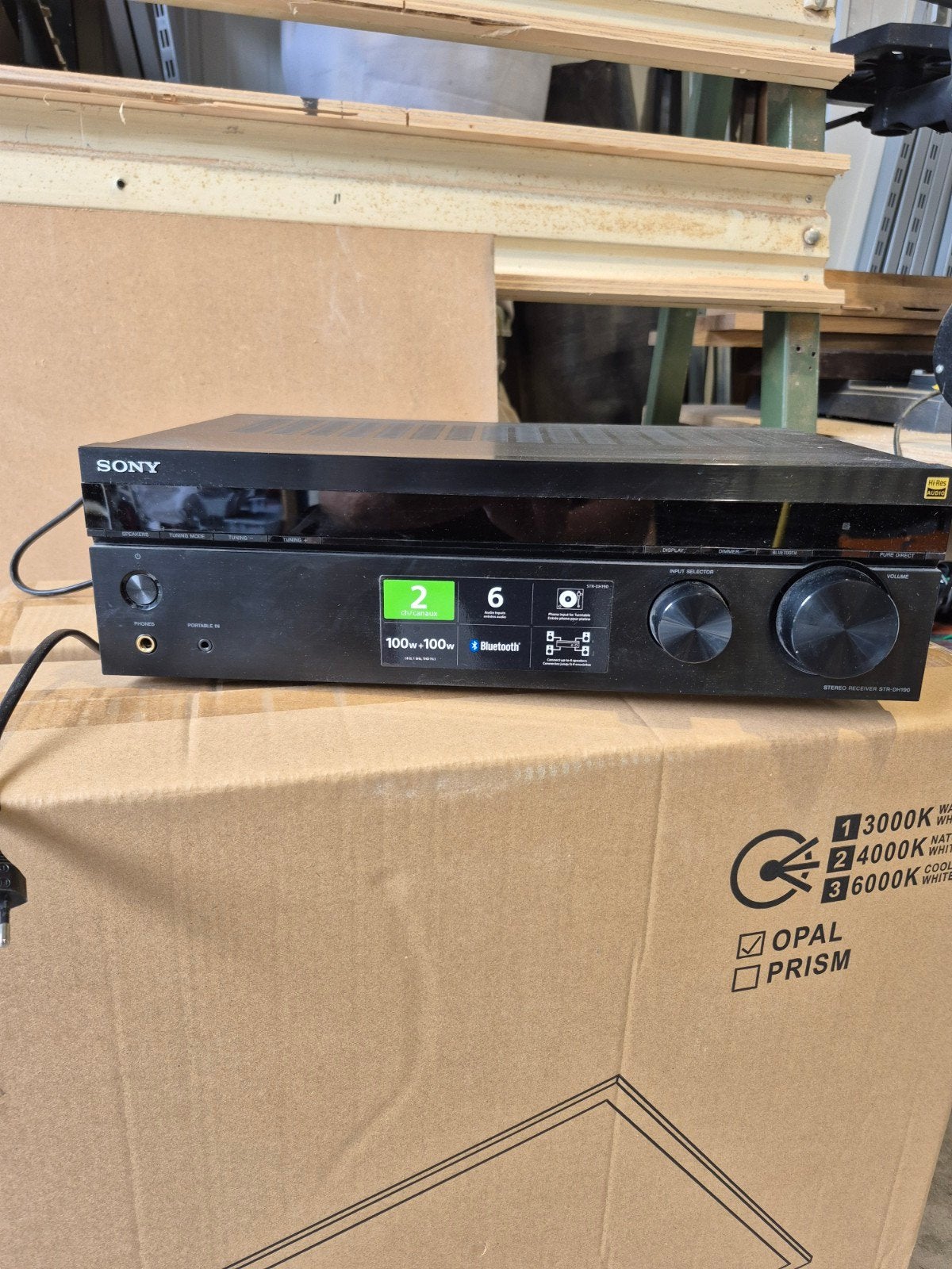 Sony STR-DH190 Stereo Receiver met Bluetooth, Audio, Tv en Foto, Versterkers en Receivers, Ophalen, Zo goed als nieuw, 60 tot 120 watt