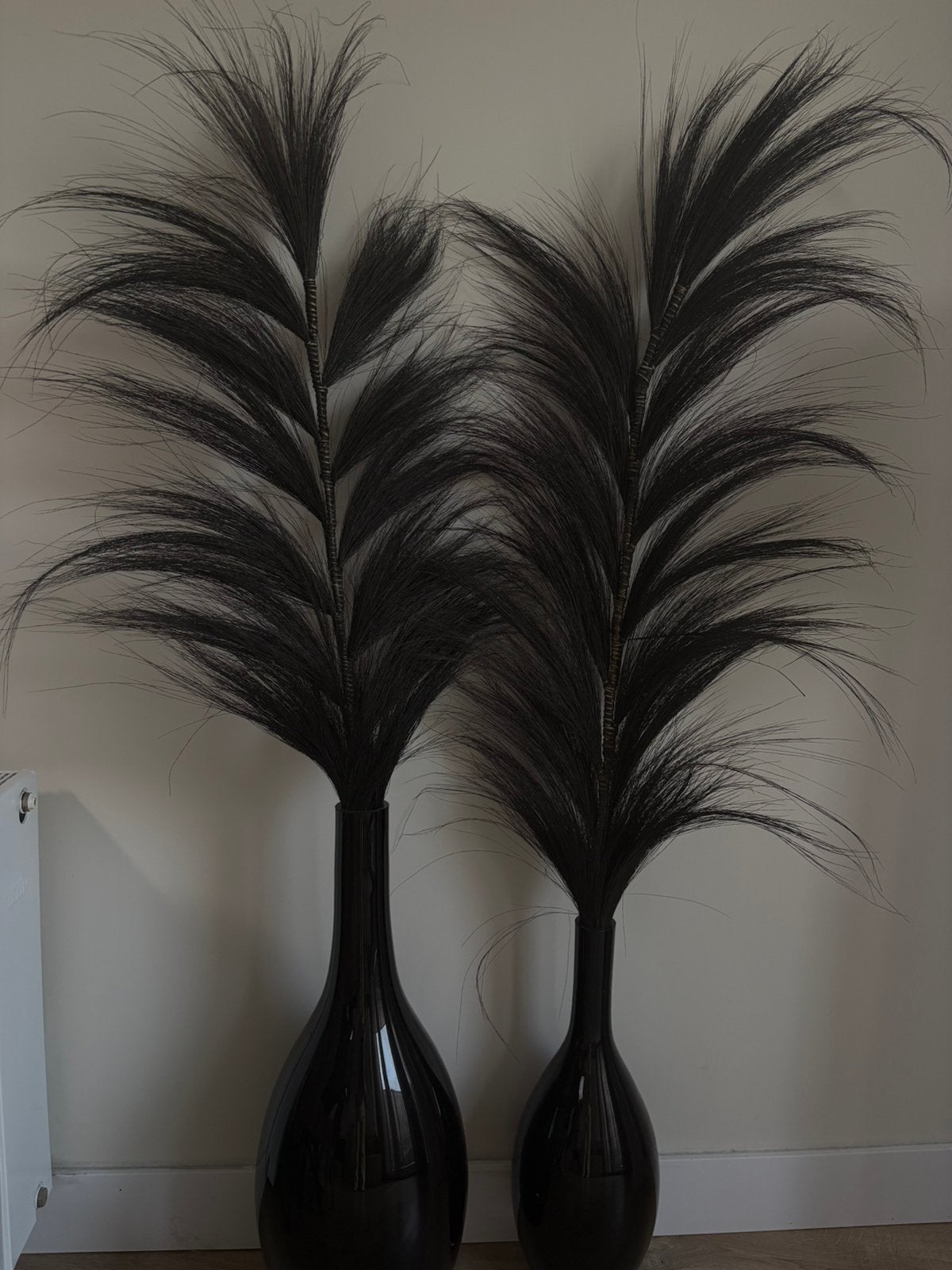 Decoratie vaas met pluim, Ophalen, Zo goed als nieuw