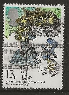 UK 1, Alice in wonderland, Verzenden, Gestempeld