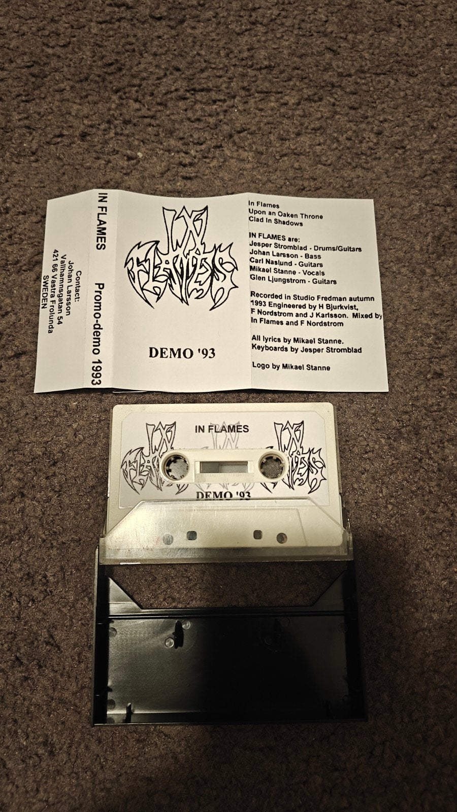 In Flames - Demo '93 Cassette (Origineel), Ophalen of Verzenden, Zo goed als nieuw, 1 bandje