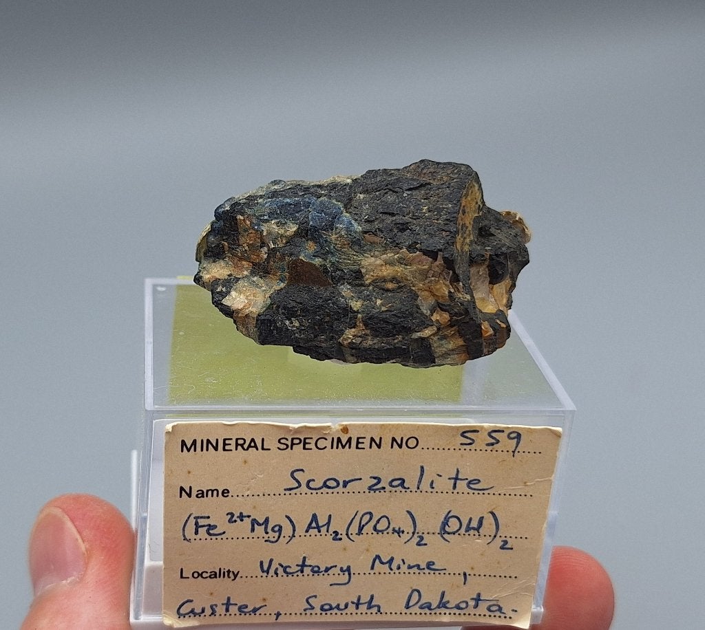 Scorzaliet,, Muscoviet - Victory Mine, South Dakota, USA, Ophalen of Verzenden, Mineraal