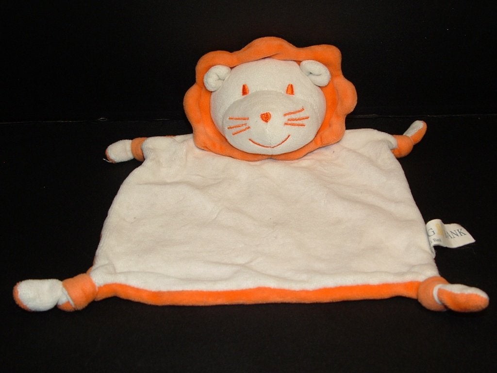 ING BANK LEEUW KNUFFELDOEK VELOURS WIT/ORANJE MET, Ophalen of Verzenden, Nieuw, Overige typen